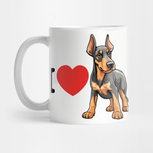 I love Dobermans Mug